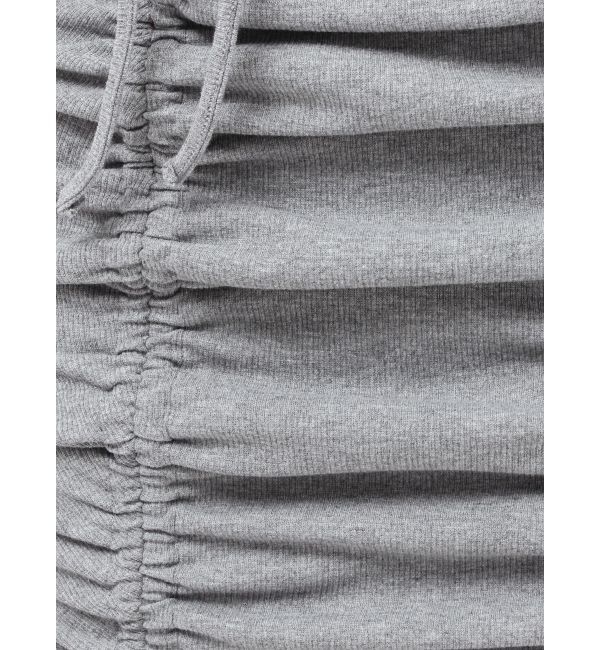 EVRIS「オープンウエストギャザーミニワンピース」|ワンピース|