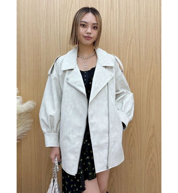 EVRIS「オーバーサイズライダースジャケット」|ライダースジャケット|