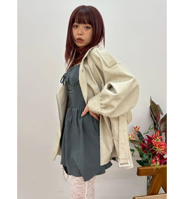 EVRIS「オーバーサイズライダースジャケット」|ライダースジャケット|