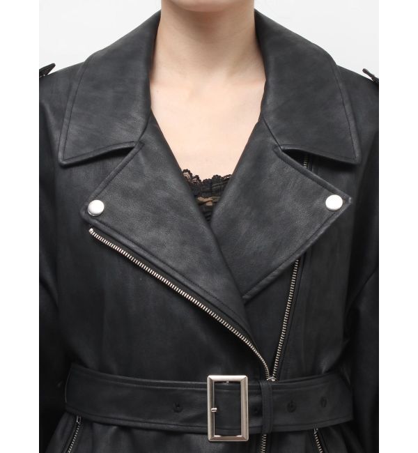 EVRIS「オーバーサイズライダースジャケット」|ライダースジャケット|