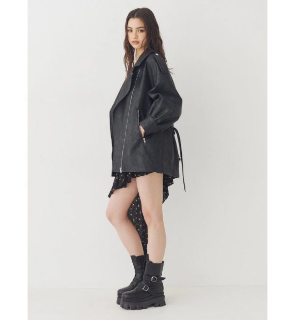 EVRIS「オーバーサイズライダースジャケット」|ライダースジャケット|