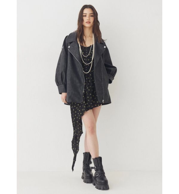 EVRIS「オーバーサイズライダースジャケット」|ライダースジャケット|