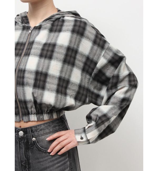EVRIS「フードチェックショートシャツ」|シャツ・ブラウス|