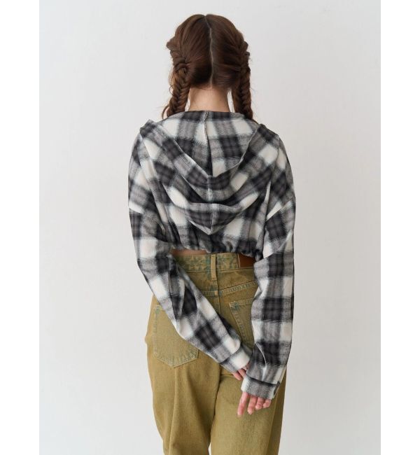 EVRIS「フードチェックショートシャツ」|シャツ・ブラウス|