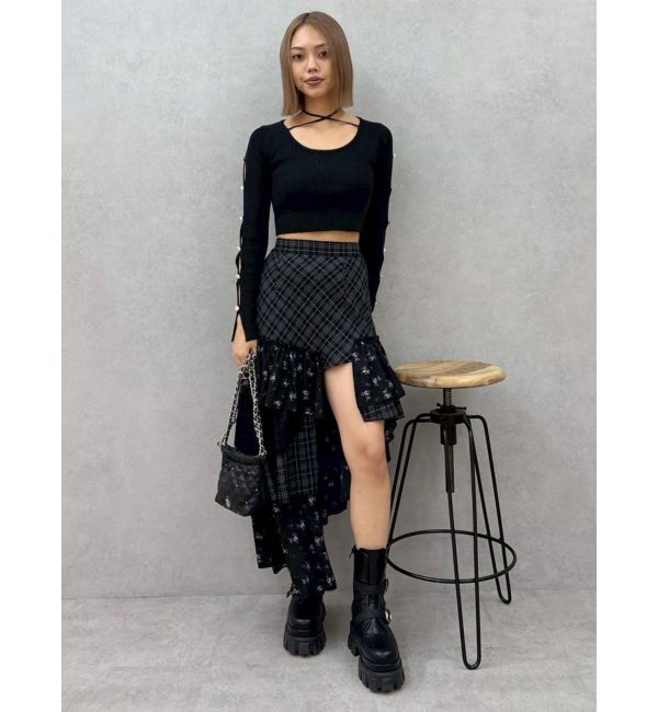 EVRIS「アームビジューニットトップス」|ニット・セーター|