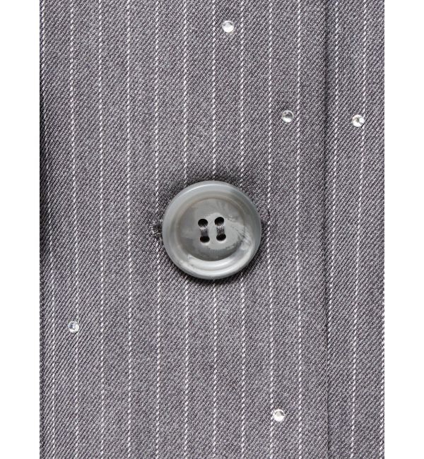 jouetie「ステンカラーラインストーンショートジャケット【セットアップ対応】」|テーラードジャケット|