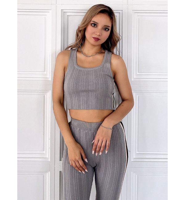 GYDA「サイドラインニットタンクトップ【SETUP着用可】」|ニット・セーター|