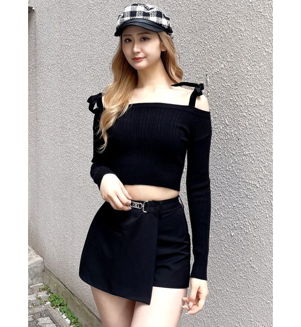 GYDA「Symmetry GYDAラップスカートライクショートパンツ」|スカート|