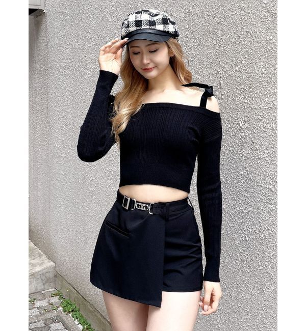 GYDA「Symmetry GYDAラップスカートライクショートパンツ」|スカート|