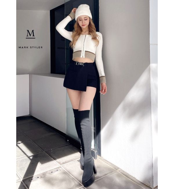 GYDA「Symmetry GYDAラップスカートライクショートパンツ」|スカート|