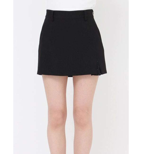 GYDA「LINING ラインストーンスカートライクショートパンツ【SETUP着用可】」|スカート|