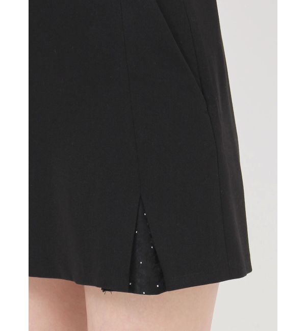 GYDA「LINING ラインストーンスカートライクショートパンツ【SETUP着用可】」|スカート|