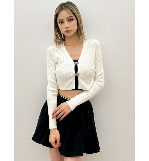 GYDA「ウエストラインバンテージスウェットスカートライクショートパンツ」|スカート|