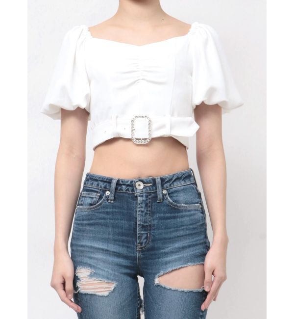 GYDA「bijou バックルブラウス」|シャツ・ブラウス|