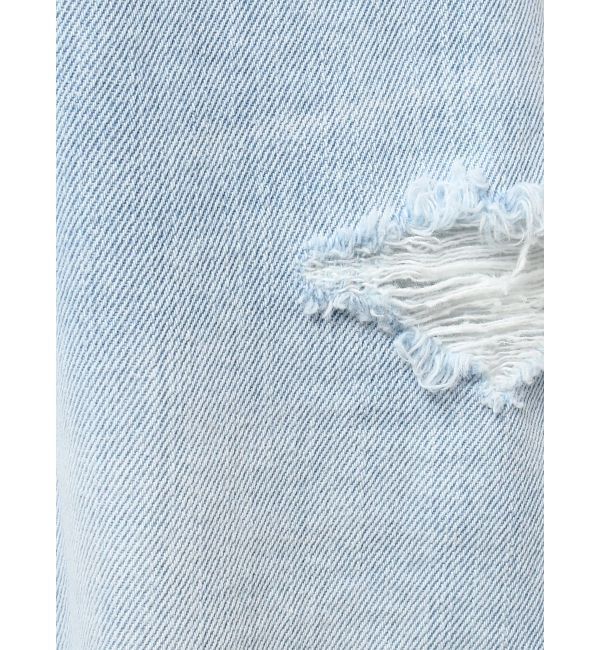 GYDA「ハイウエストSIDE straight line damageワイドデニムパンツ」|デニム|