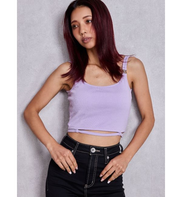 GYDA「Symmetry GYDAウエストバインダービスチェ」|キャミソール|パープル