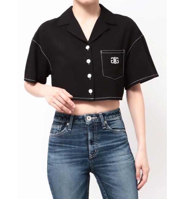 GYDA「Symmetry GYDA バイカラーステッチシャツ」|シャツ・ブラウス|