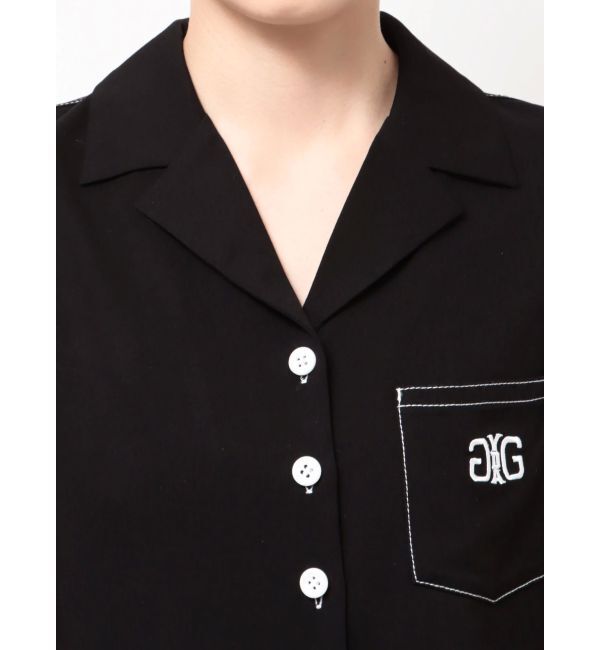 GYDA「Symmetry GYDA バイカラーステッチシャツ」|シャツ・ブラウス|