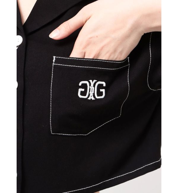 GYDA「Symmetry GYDA バイカラーステッチシャツ」|シャツ・ブラウス|