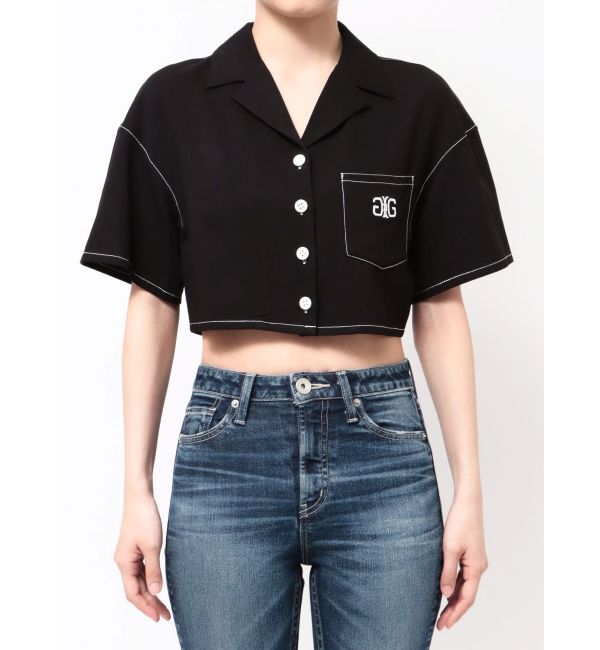 GYDA「Symmetry GYDA バイカラーステッチシャツ」|シャツ・ブラウス|