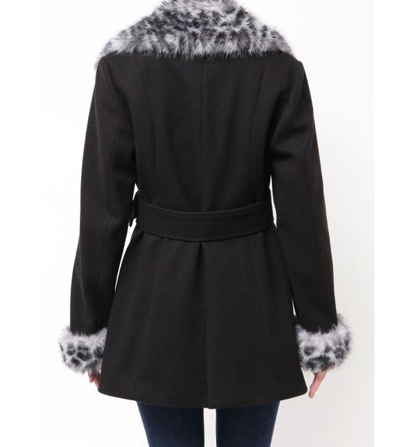 GYDA「ベルト付きタイトファーコート」|ダウン|