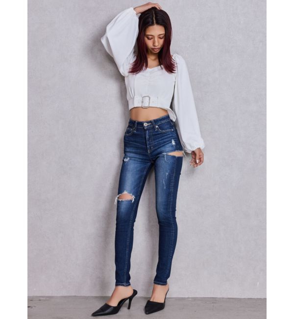 GYDA「bijouバックルlong sleeveブラウス」|シャツ・ブラウス|