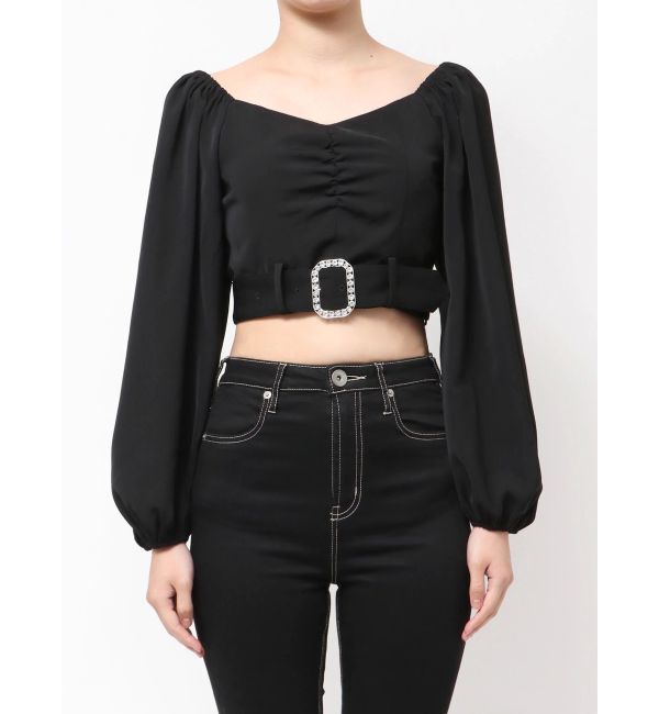 GYDA「bijouバックルlong sleeveブラウス」|シャツ・ブラウス|