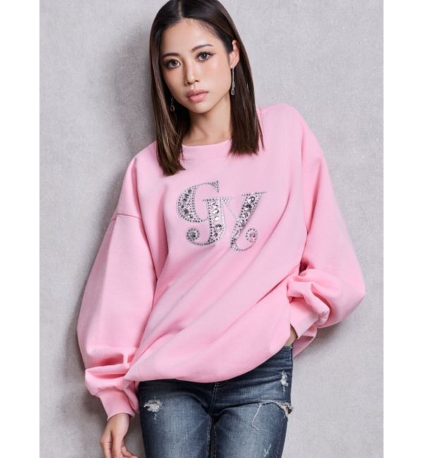 GYDA「GY bijouプルオーバー」|スウェット・ジャージ|ピンク