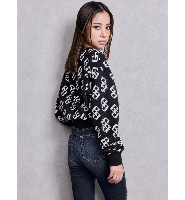 GYDA「GG pattern bijouスウェットトップス」|スウェット・ジャージ|