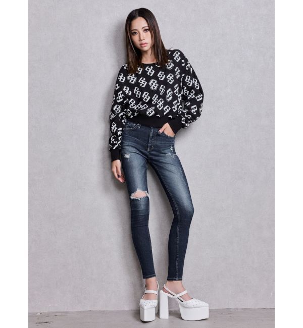 GYDA「GG pattern bijouスウェットトップス」|スウェット・ジャージ|