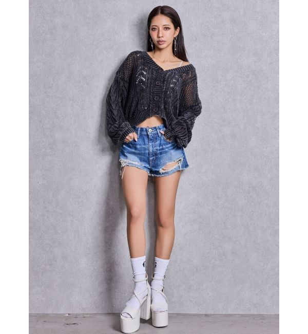 GYDA「JEYSUS Imitation pearl GGフープピアス」|ピアス|