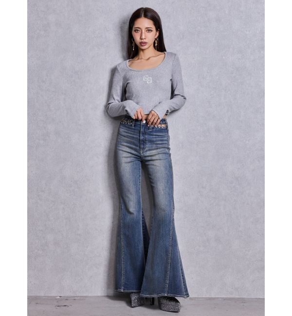 GYDA「JEYSUS Imitation pearl GGフープピアス」|ピアス|