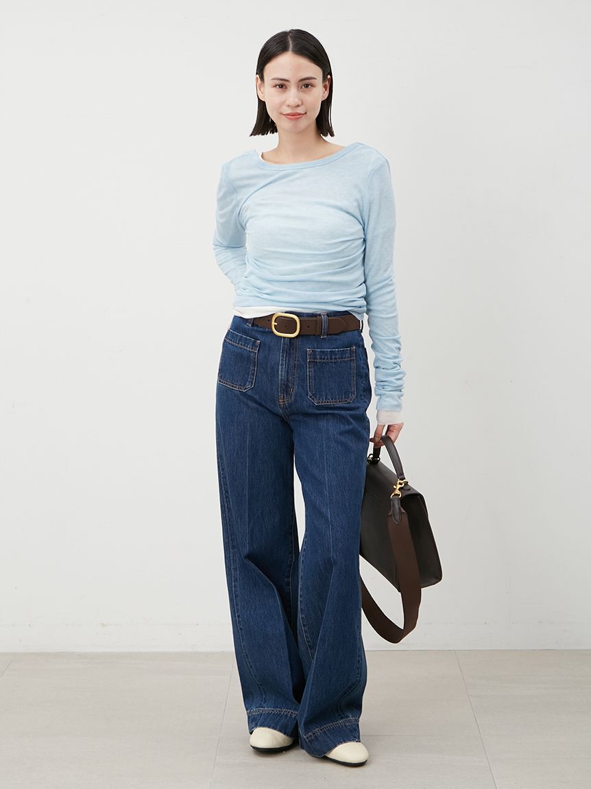 Mila Owen「パッチポケットデザインシガレットデニム」|デニム|