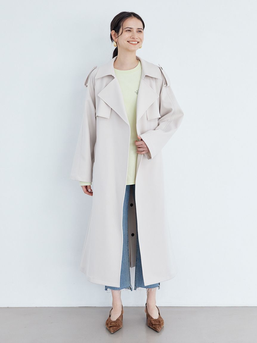 Mila Owen「共ベルト付憲章デザイントレンチコート」|トレンチコート|