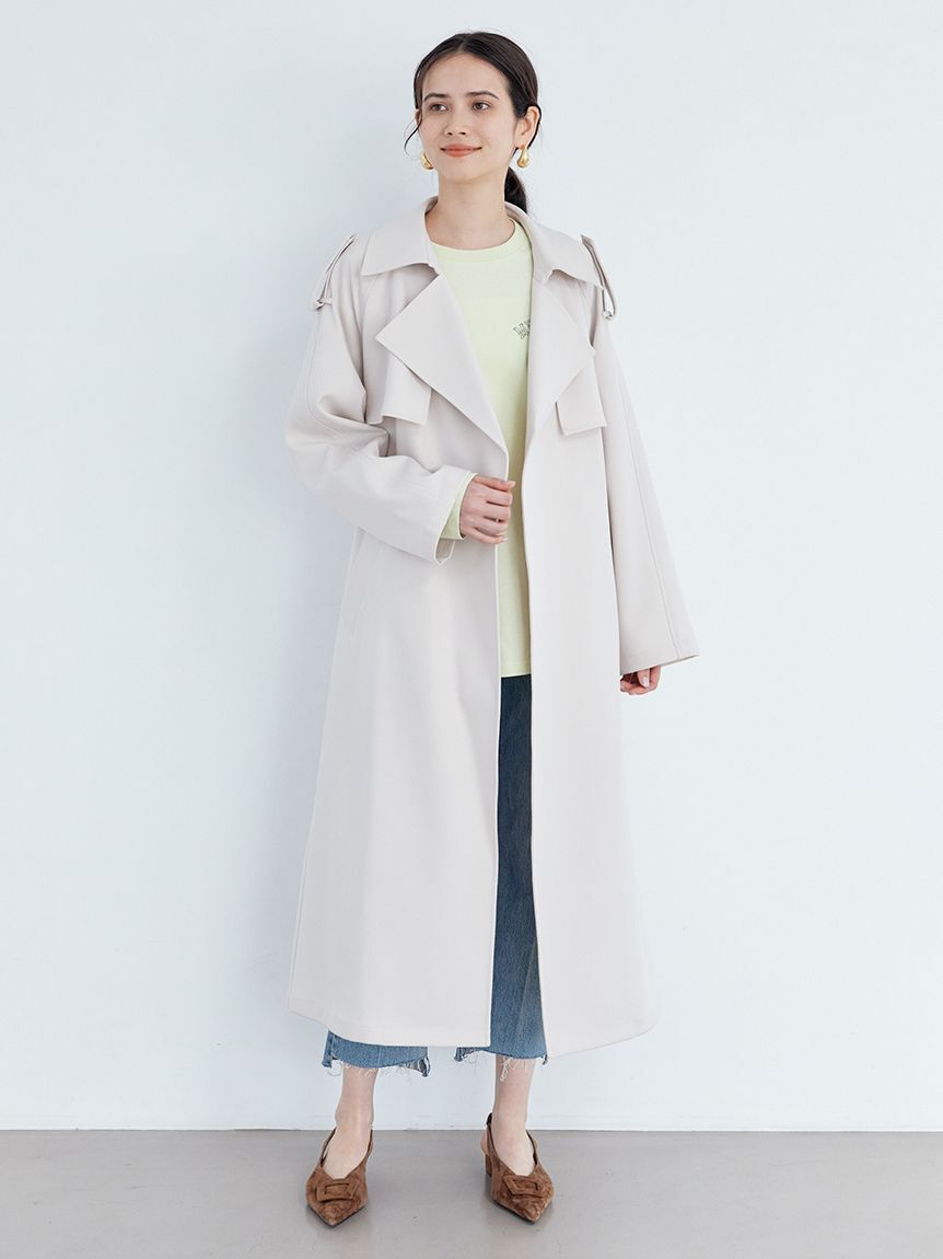 Mila Owen「共ベルト付憲章デザイントレンチコート」|トレンチコート|