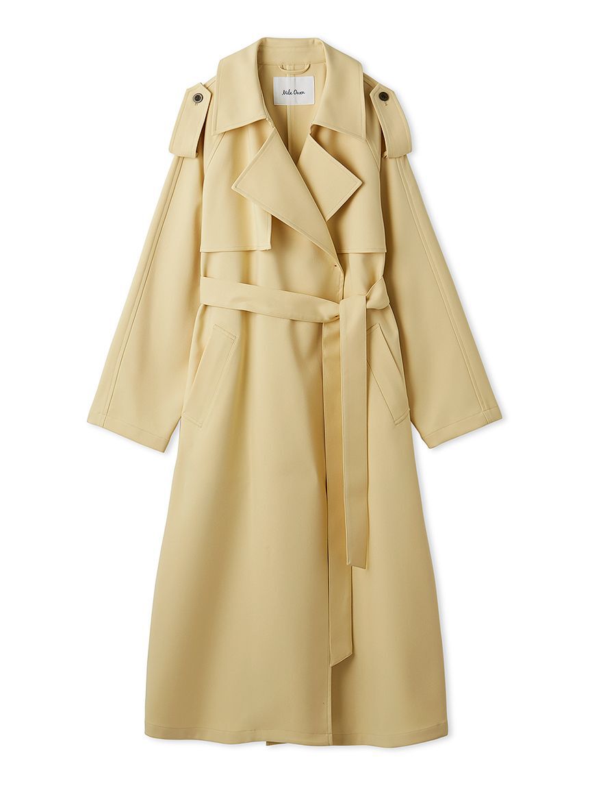 Mila Owen「共ベルト付憲章デザイントレンチコート」|トレンチコート|YEL
