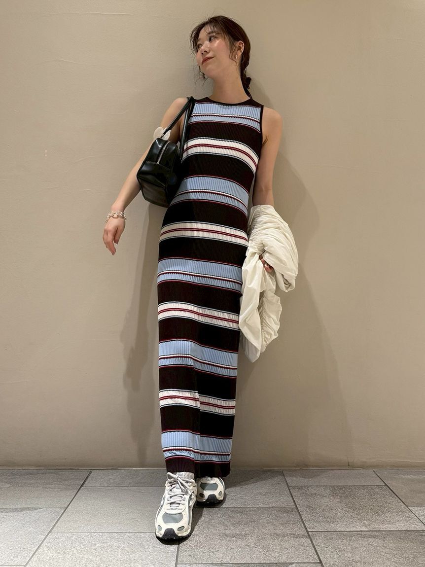 emmi atelier「【ONLINE限定カラーあり】マルチボーダーニットワンピース」|ワンピース|