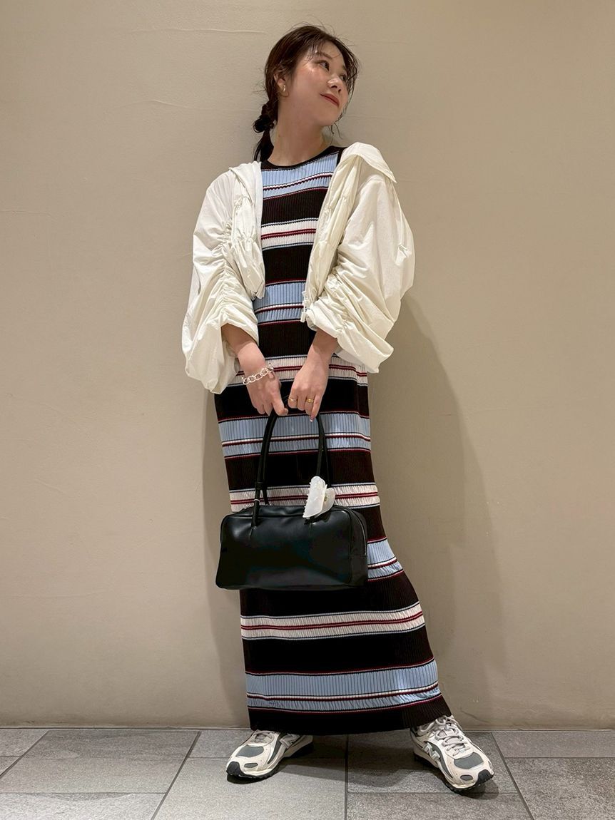 emmi atelier「【ONLINE限定カラーあり】マルチボーダーニットワンピース」|ワンピース|