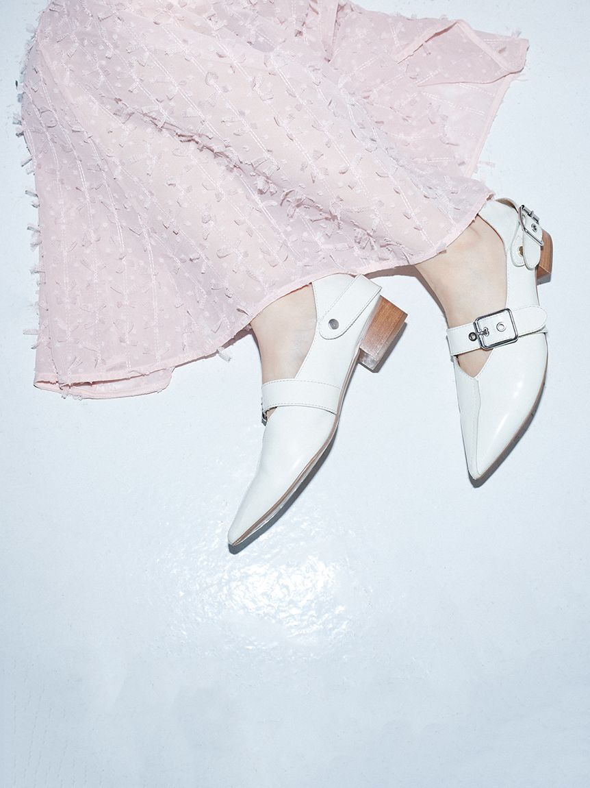 FURFUR「【WEB限定カラー】ダブルストラップバブーシュ」|パンプス|