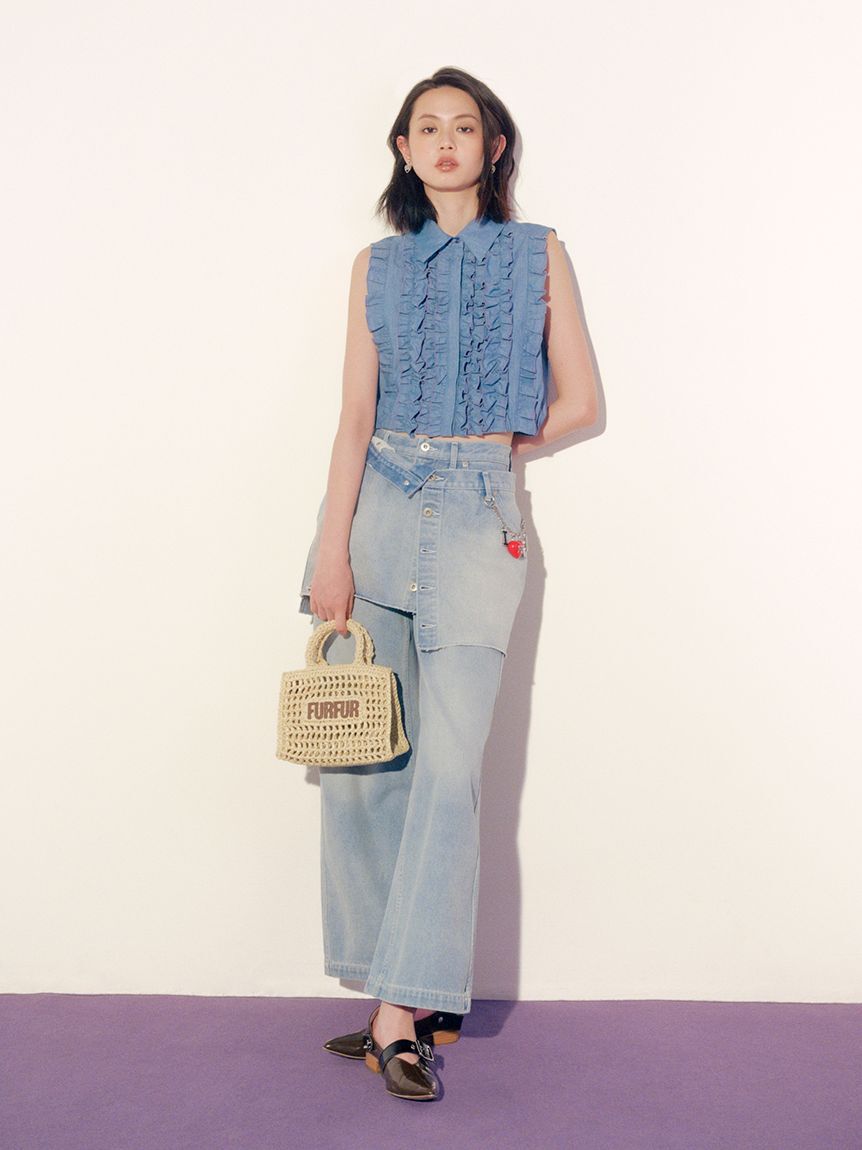 FURFUR「【WEB限定カラー】ダブルストラップバブーシュ」|パンプス|