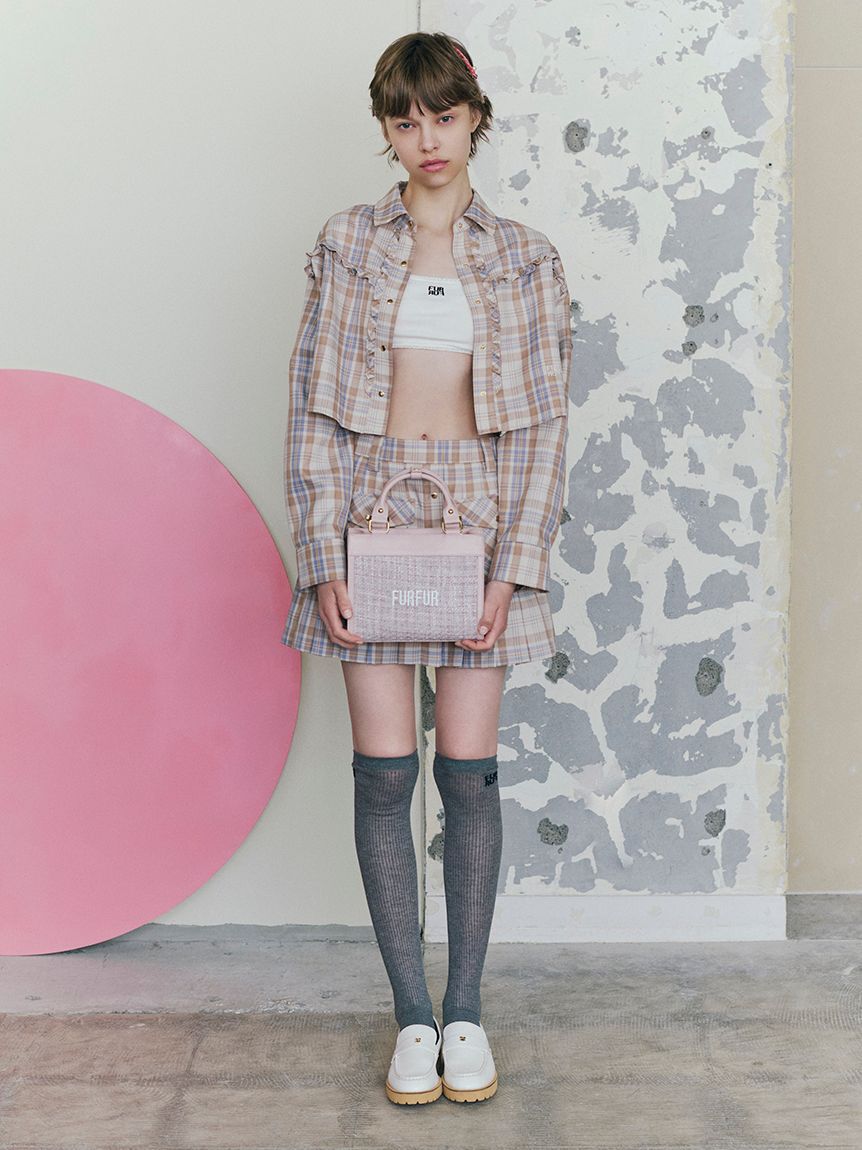 FURFUR「【限定カラー】ツイードロゴトートバッグ」|トートバッグ|