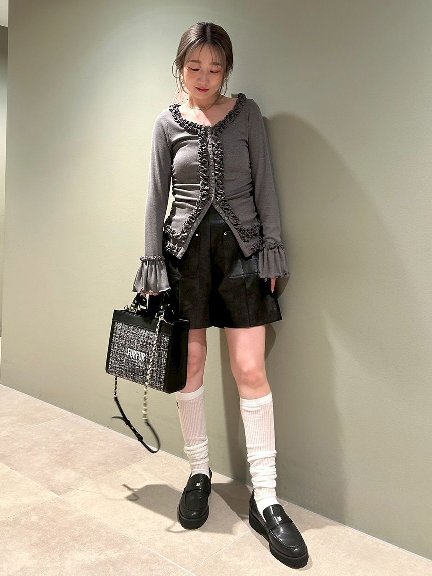 FURFUR「(Lsize) ツイードロゴトートバッグ【WEB・一部店舗限定】」|トートバッグ|