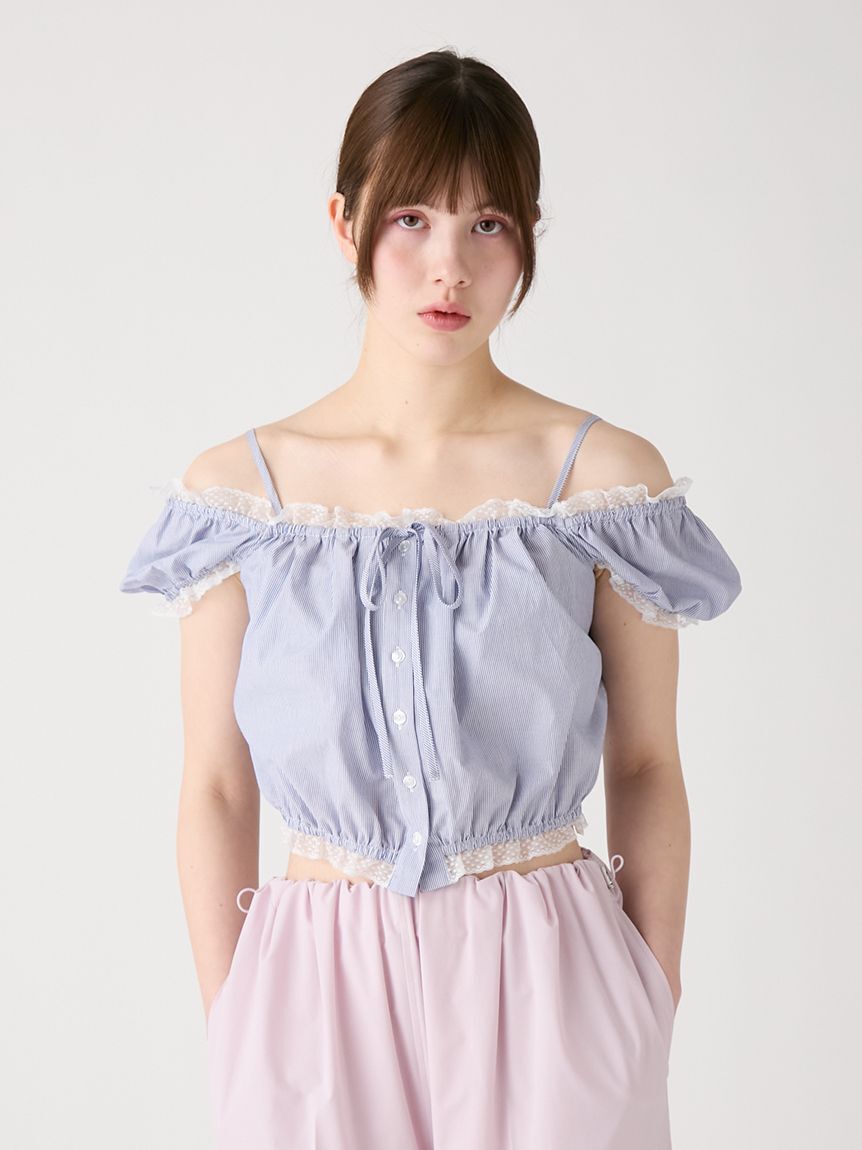 FURFUR「【WEB限定カラー】パフスリーブギャザーブラウス」|シャツ・ブラウス|