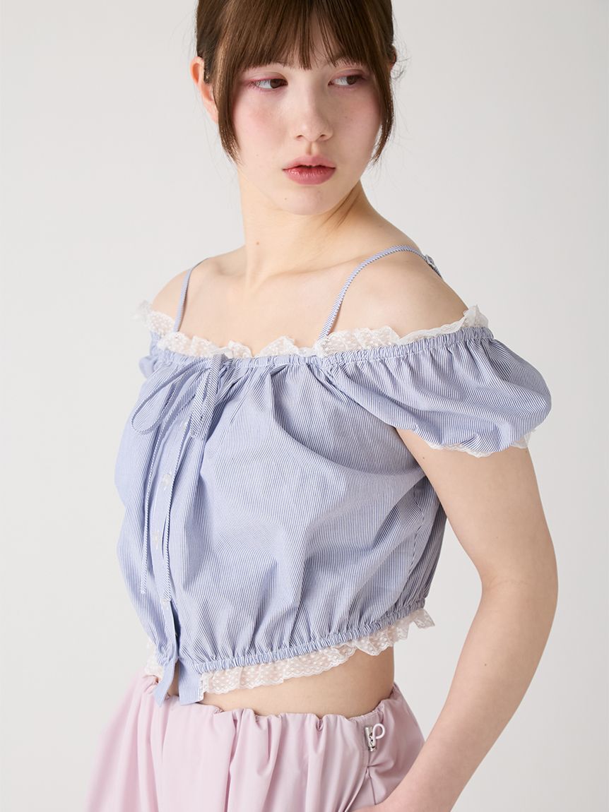 FURFUR「【WEB限定カラー】パフスリーブギャザーブラウス」|シャツ・ブラウス|