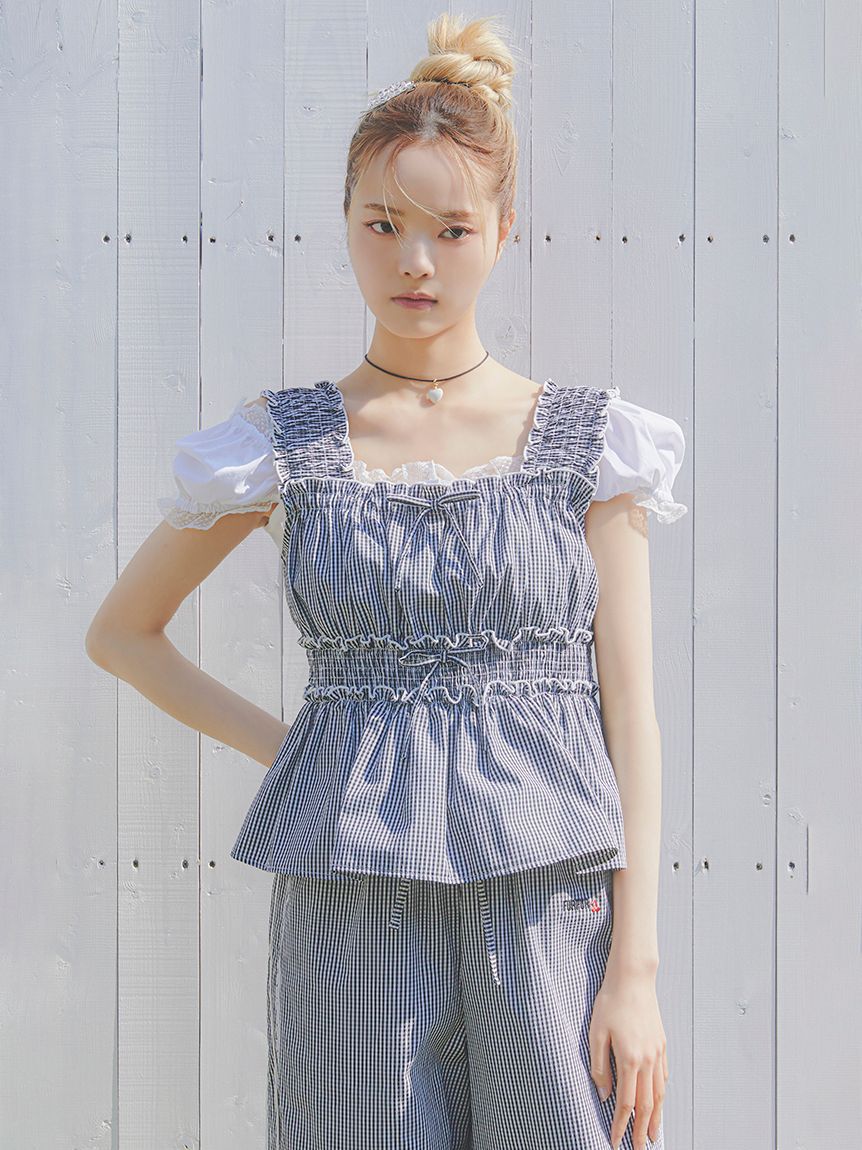 FURFUR「【WEB限定カラー】パフスリーブギャザーブラウス」|シャツ・ブラウス|