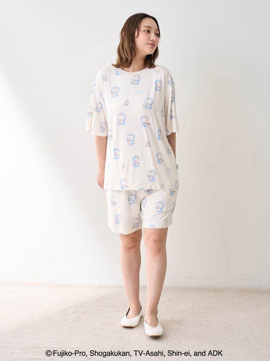 gelato pique「【ドラえもん】【ユニセックス】おはようおやすみTシャツ」|ルームウェア|