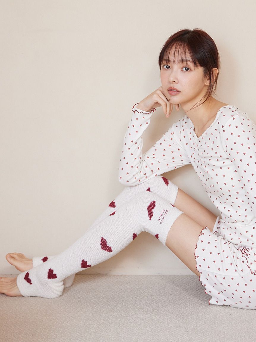 gelato pique Sleep「【ONLINE限定】【Sleep】ハート柄着圧ソックス」|その他|