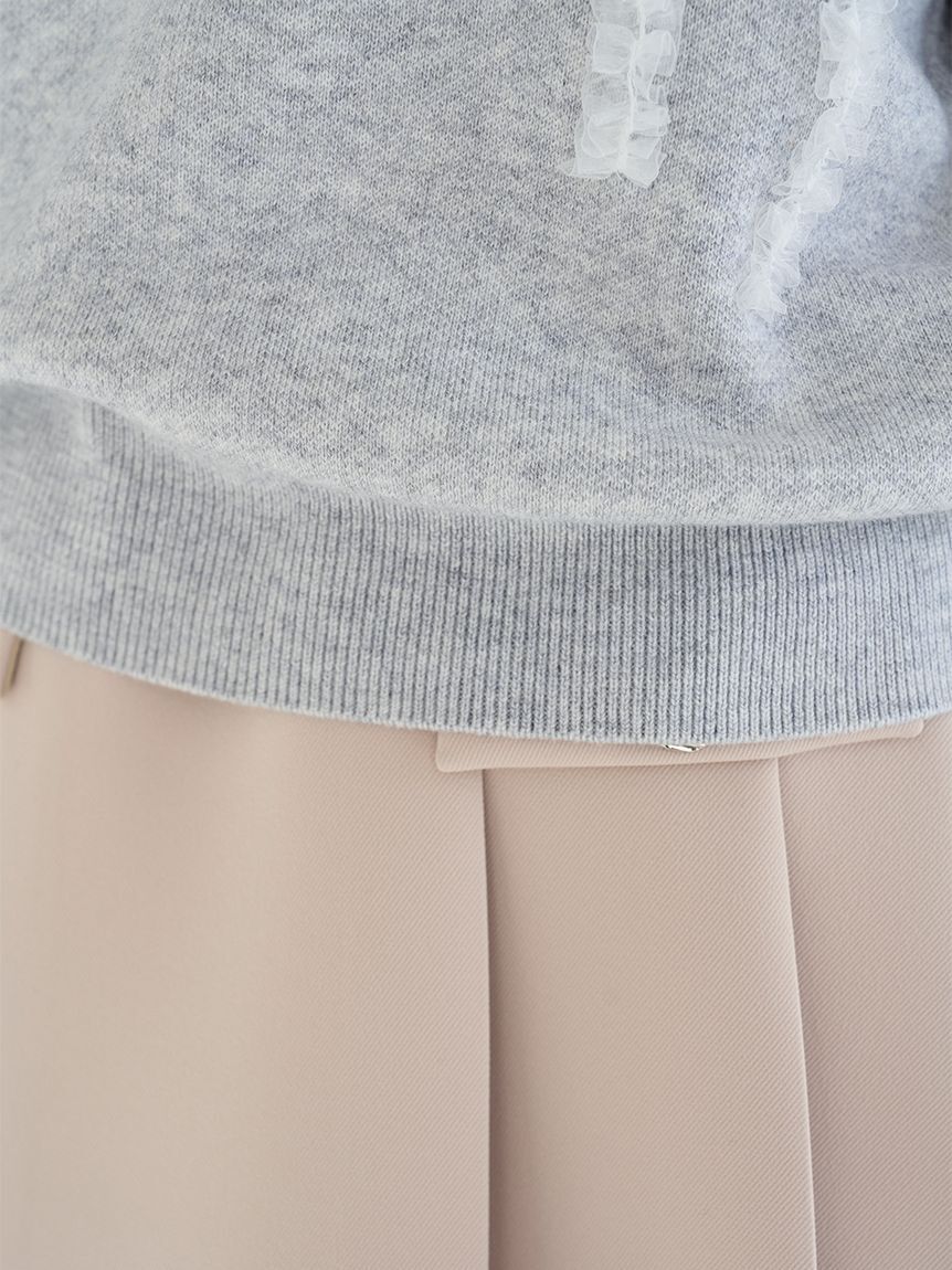 SNIDEL「リボンモチーフジャガードニットプルオーバー」|ニット・セーター|