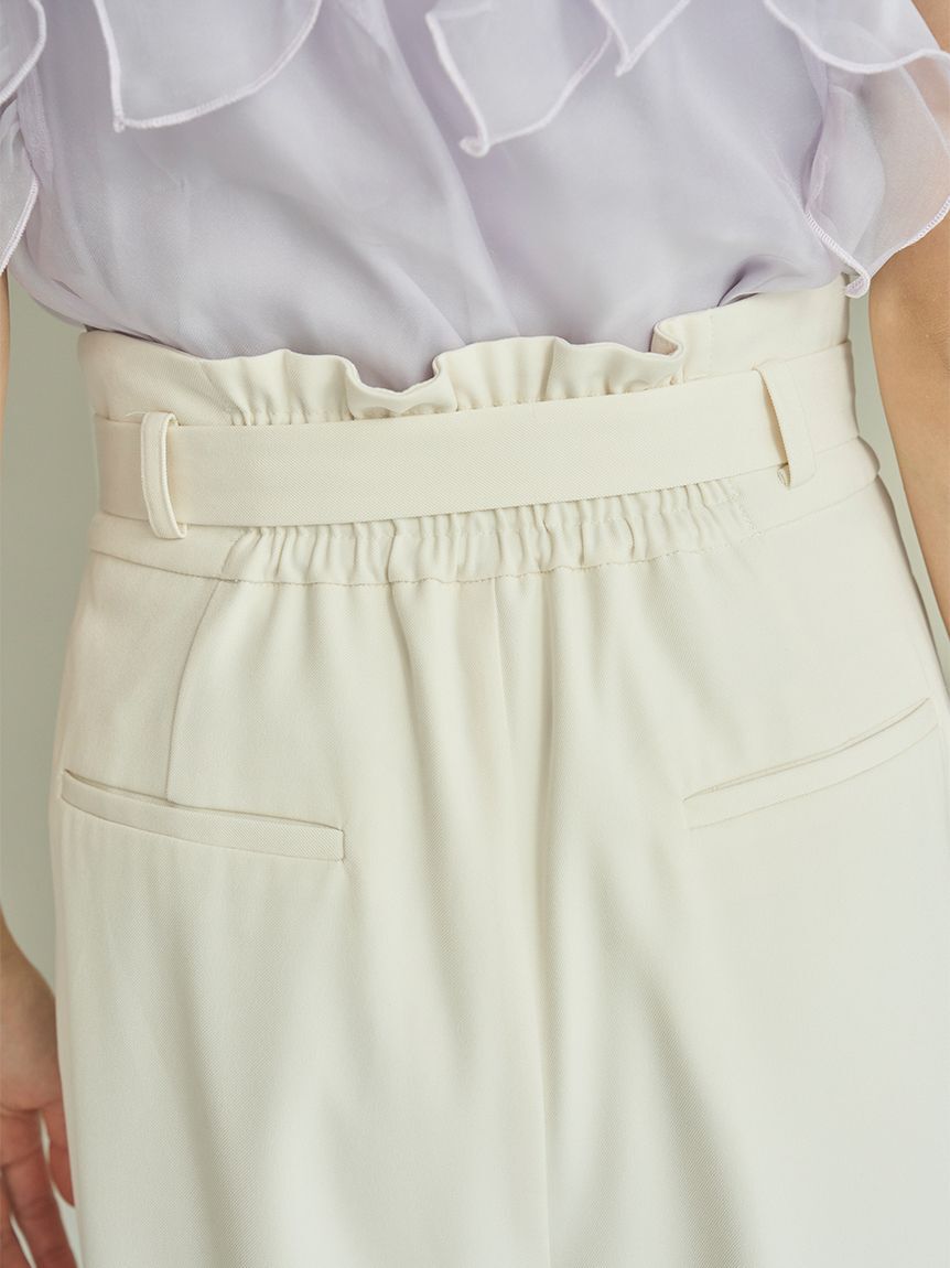 SNIDEL「スタイルアップベルティッドワイドパンツ」|チノ|