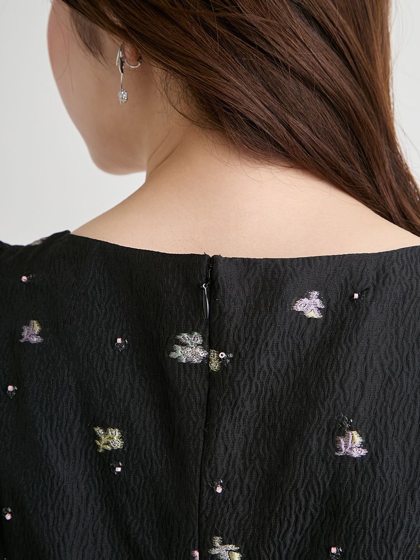 CELFORD「小花ジャガードペプラムブラウス」|シャツ・ブラウス|